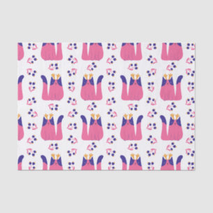 Papier Mousseline Noël à Cat Reindeer