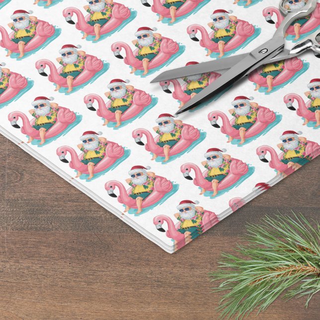 Papier Mousseline Noël à la plage (Santa Beach Christmas Tissue Paper)