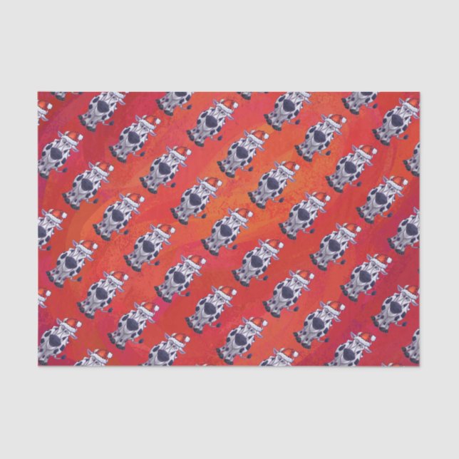 Papier Mousseline Noël à la vache (Recto)