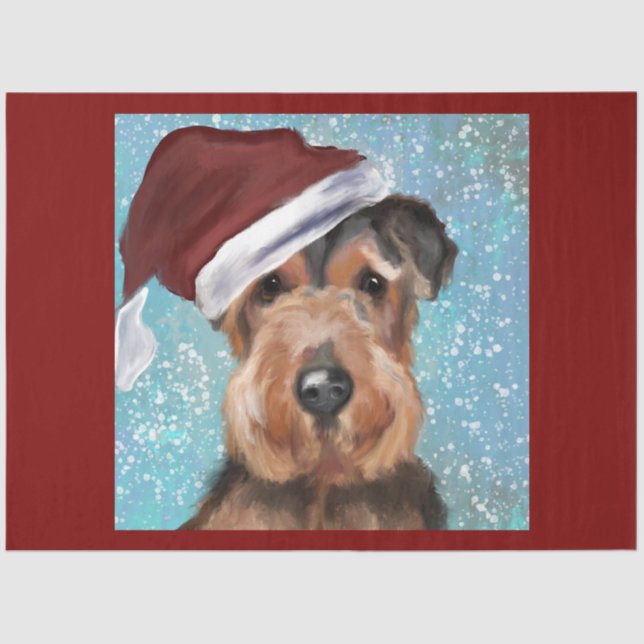 PAPIER MOUSSELINE NOËL AIREDALE (Recto)