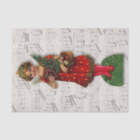 Noël Angel Vintage Victorian Scrap Girl Big