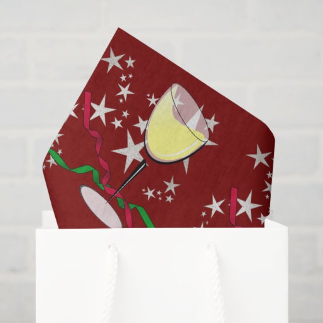 Papier Mousseline Noël au vin blanc (Sac cadeau)