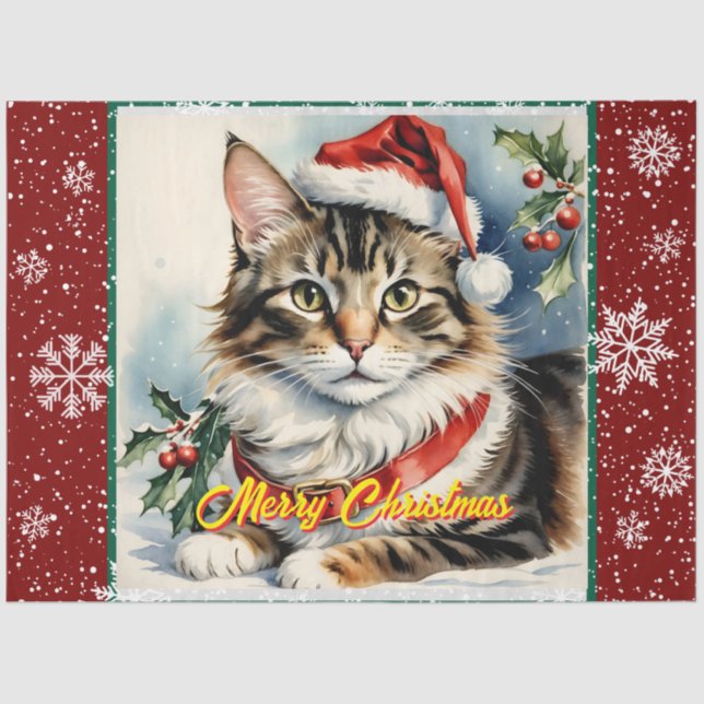 Papier Mousseline Noël Belle collection moderne de vacances (Recto)