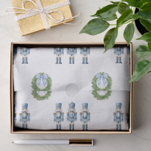 Papier Mousseline Noël Casse-Noisette Bleu  (Cadeau)