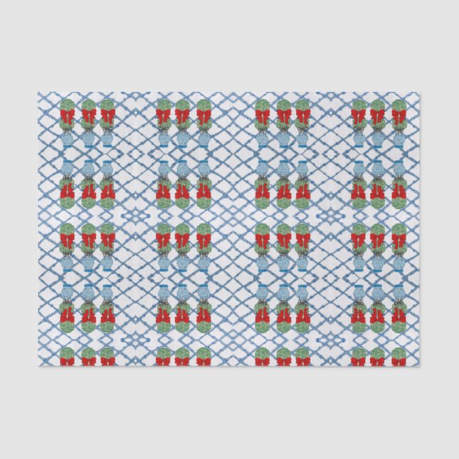 Papier Mousseline Noël Chinoiserie Bamboo Topiaries Topiary (Recto)