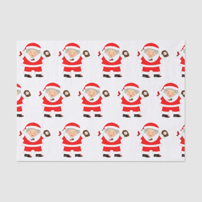 Papier Mousseline Noël de baseball (Recto)