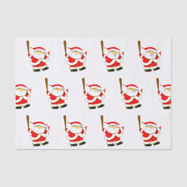 Papier Mousseline Noël de baseball (Recto)