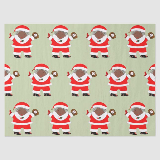 Papier Mousseline Noël de baseball (Recto)