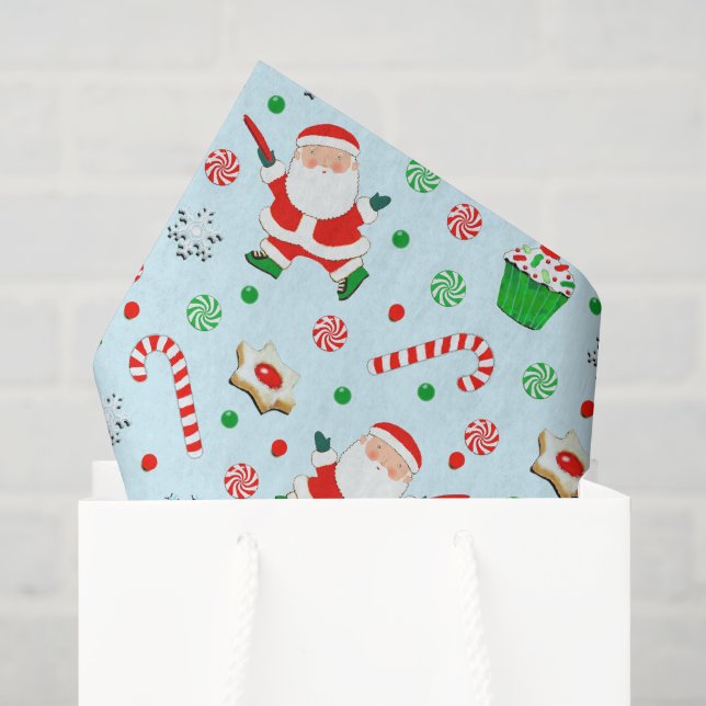 Papier Mousseline Noël de Disc Golf (Sac cadeau)
