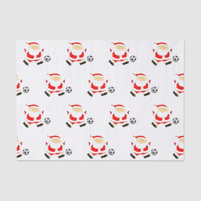 Papier Mousseline Noël de football (Recto)