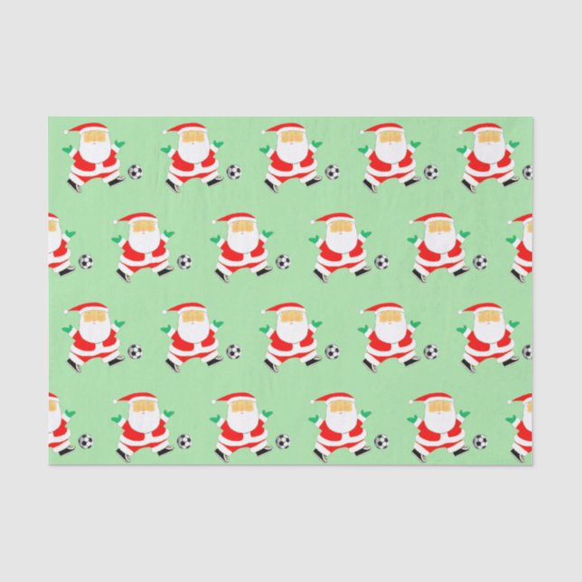 Papier Mousseline Noël de football (Recto)