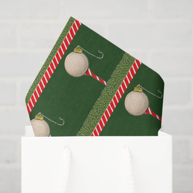Papier Mousseline Noël de golf (Sac cadeau)