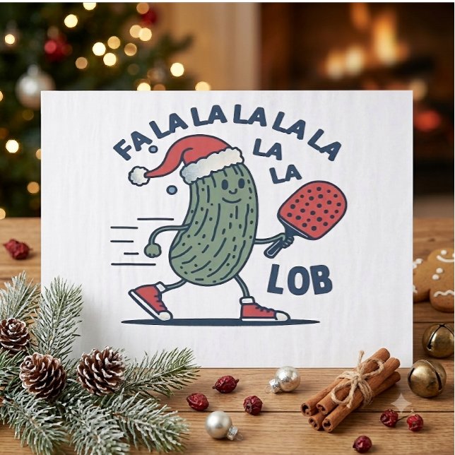 Papier Mousseline Noël de pickleball (Créateur téléchargé)