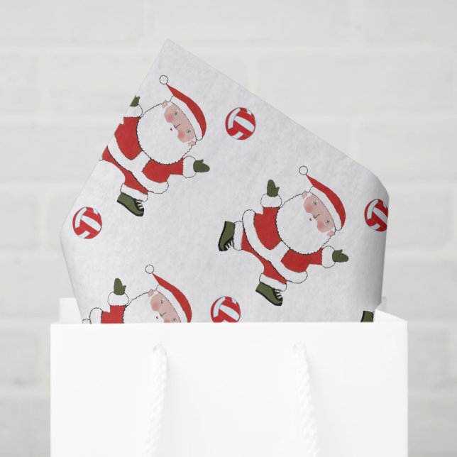 Papier Mousseline Noël de volley-ball (Sac cadeau)