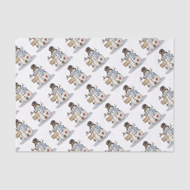 Papier Mousseline Noël des motoneiges (Recto)