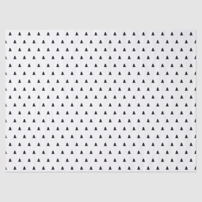 Papier Mousseline Noël des pins scandinaves (Recto)