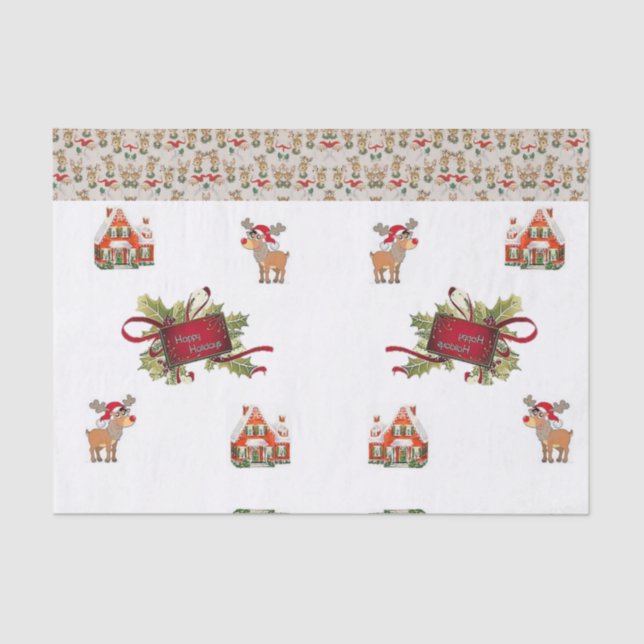 Papier Mousseline Noël du papier de tissus (Recto)