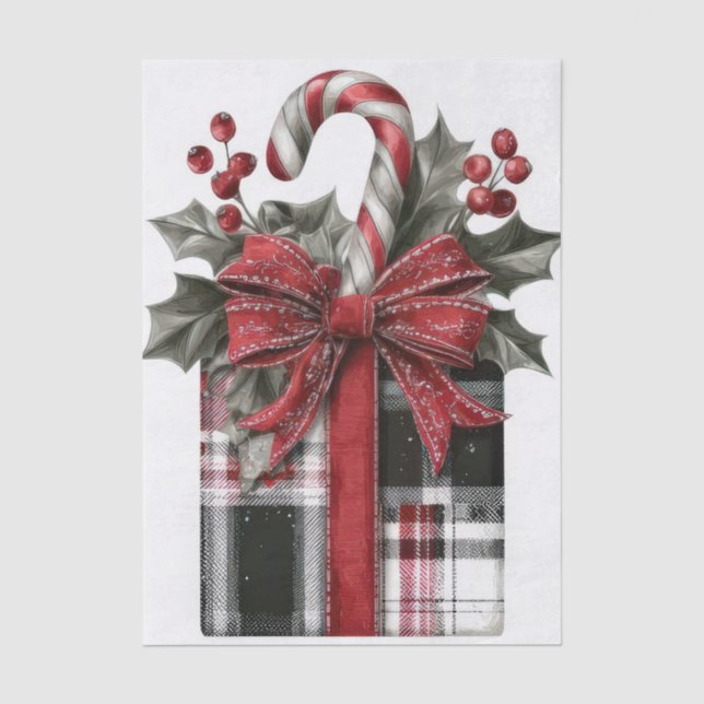 Papier Mousseline Noël élégant et festif (Recto)