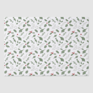 PAPIER MOUSSELINE NOËL ÉLÉGANT HOLLY