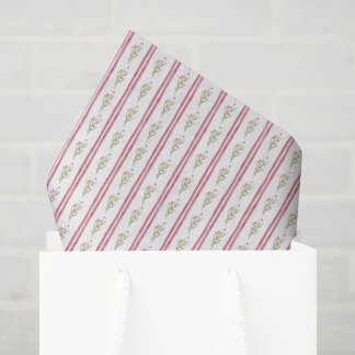 Papier Mousseline Noël en gribouillis et rayures à l'aquarelle rouge