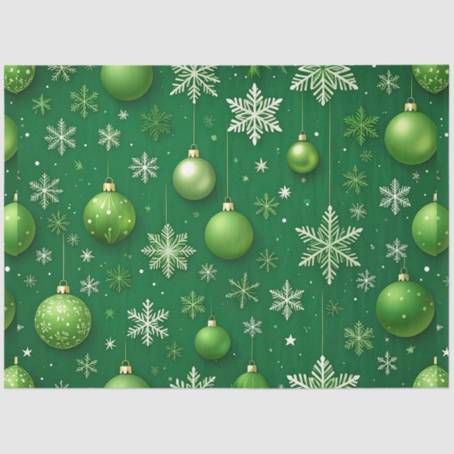 Papier Mousseline Noël Evergreen (Recto)