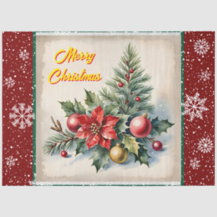 Papier Mousseline Noël festif Belle collection ancienne