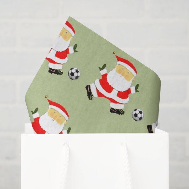 Papier Mousseline Noël Foot (Sac cadeau)