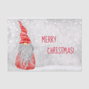 Papier Mousseline Noël Gnome Dit Joyeux Noël !