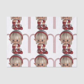 Papier Mousseline Noël mignon Elf