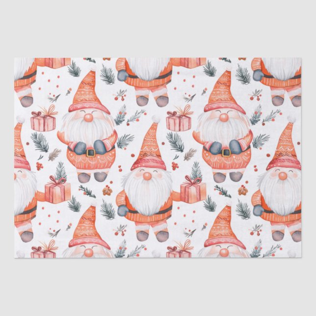 Papier Mousseline Noël mignon Père Noël (Recto)