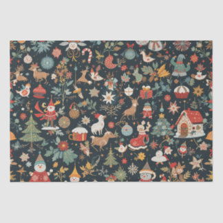 Papier Mousseline Noël 🎄 Motif Conception sur papier de tissus