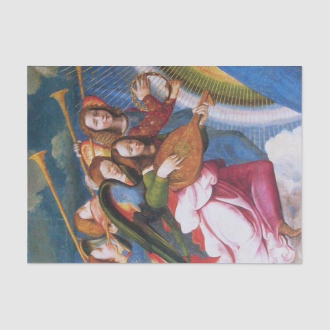 PAPIER MOUSSELINE NOËL MUSICAL ANGELS (Recto)