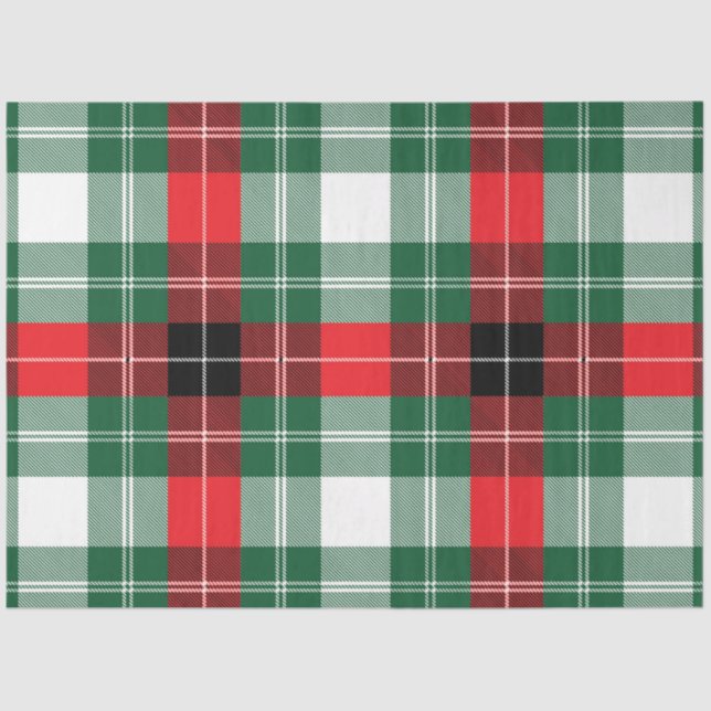 Papier Mousseline Noël Plaid Series Design 6 (Recto)