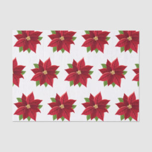 Papier Mousseline Noël Poinsettia