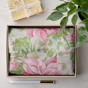 Papier Mousseline Noël Poinsettia Fête Florale