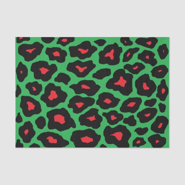 Papier Mousseline Noël Pop Leopard (Recto)