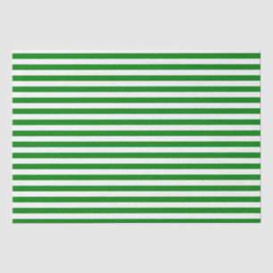 Papier Mousseline Noël rayé vert et blanc ou toutes les occasions