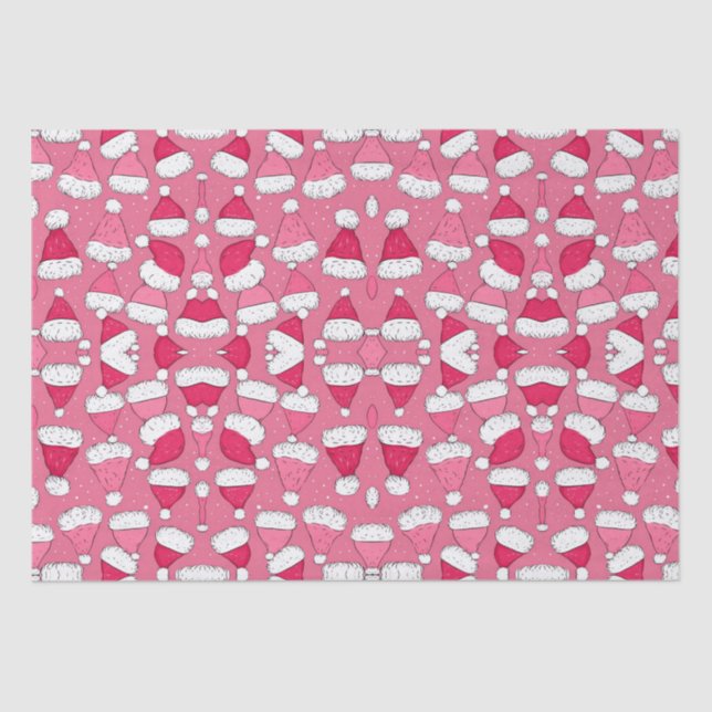 Papier Mousseline Noël rose Noël (Recto)