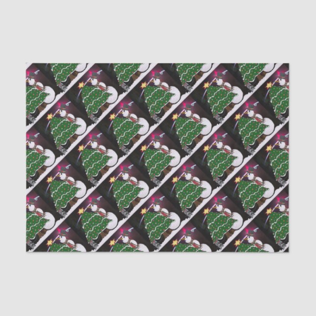 Papier Mousseline Noël Snowman Surprise Holidays (Recto)