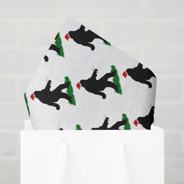 Papier Mousseline Noël Squatch - Squatchin' avec des Cannes de Bonbo (Sac cadeau)