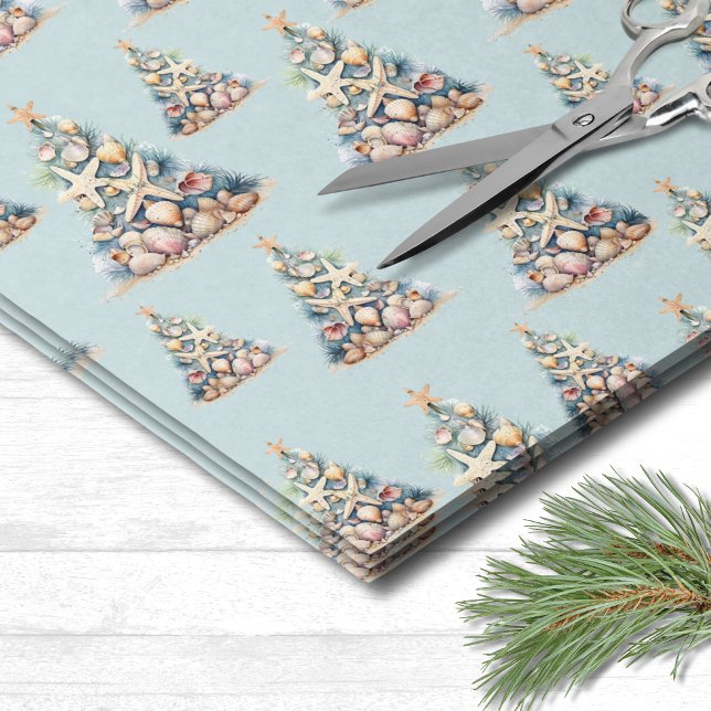 Papier Mousseline Noël sur la plage (Beach Christmas Tissue Paper)