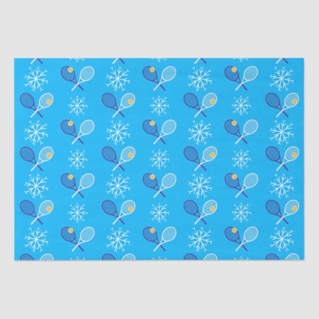 Papier Mousseline 🎄 Noël 🎾 tennis bleu  (Recto)