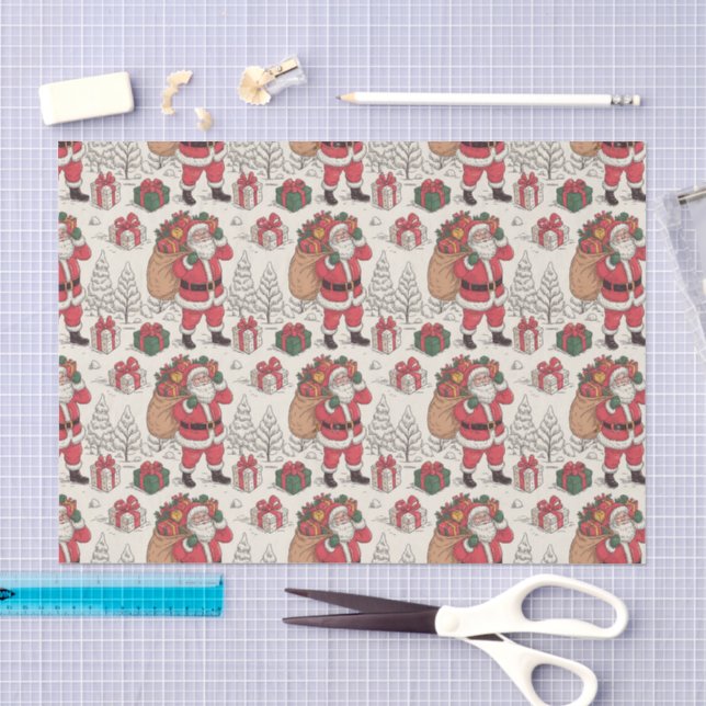 Papier Mousseline Noël Toile Chinoiserie (Artisanat)