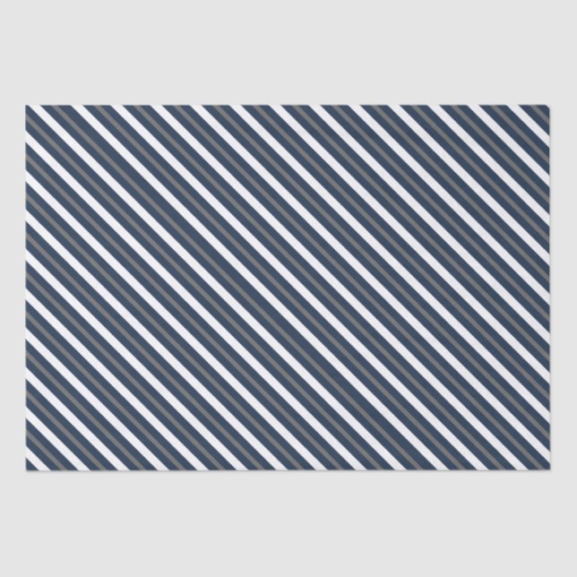 Papier Mousseline Noël Vacances Élégant Classique Marine Bleu (Recto)