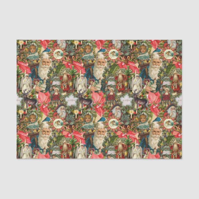 Papier Mousseline Noël victorien (Recto)