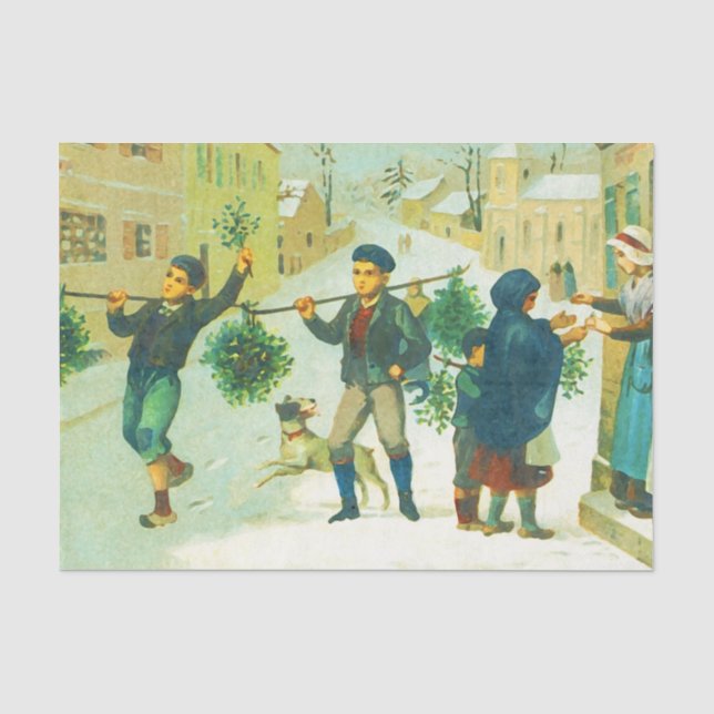 Papier Mousseline Noël vintage (Recto)