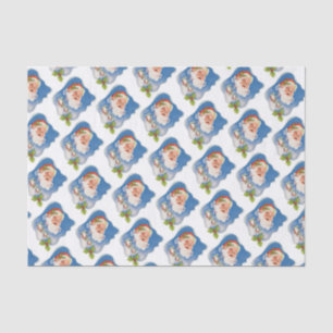 Papier Mousseline Noël Vintage, Retro Jolly Santa Claus