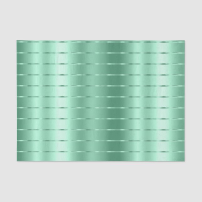 Papier Mousseline Nœud de ruban vert menthe chic pour Baby Shower (Recto)