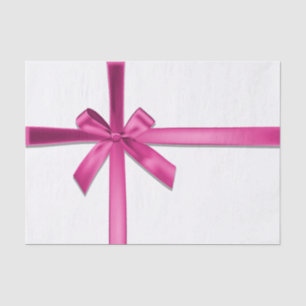 Papier Mousseline Nœud en ruban de satin rose pastel pour fête d'ann