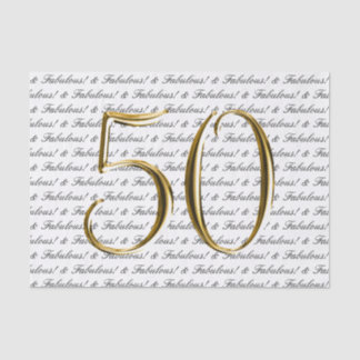 Papier Mousseline Noir 50 d'or et anniversaire fabuleux de |